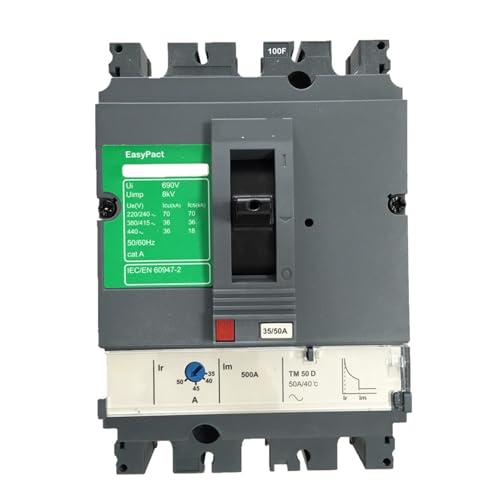 Disjoncteur boîtier moulé 63A CVS 100F 3P contre surcharges et courts-circuits