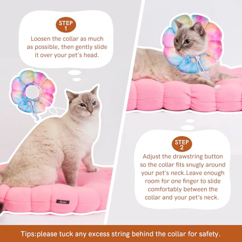 Image of Cat Collar Soft, Adjustable Soft Protective Neck Cats Recovery Cone After Surgery