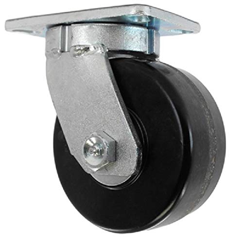 CasterHQ - 10" x 3" Kingpinless Heavy Duty 2 Swivel & 2 Rigid Caster - Phenolic Wheel - 11,600 Lbs Capacity