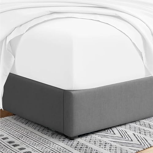 Fitted Sheet Deep - Bed Sheets Extra Deep Pocket Super King Fitted White 16 inch (40 cm) Wrinkle Fade Resitan Soft Brushed Microfiber Deep Fitted Sheet (Super King, White)