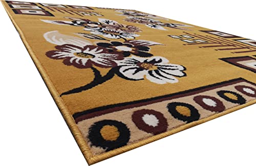 Image of Home Decore Acrylic Carpet for Your Living Room & Drawing Room Aywhere in Your Home (150x210 Yellow Colour)- 5x7 Feet