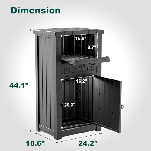 image for MAIUSCOLI Package Delivery Box for Outside, Large Parcel Drop Box with