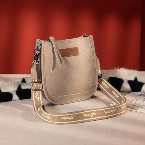 Image of Wrangler Small Crossbody Bag for Women, Mini Shoulder Purse with Adjustable Strap, Vegan Leather Phone Purse