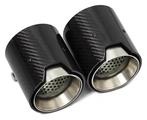 Embouts d'échappement carbone 60 mm pour BMW M140i F22 argent mat