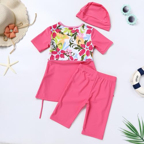 Islamic Swimsuit for Girls 2-Piece Full Cover Hijab Top Burkini Pants Modest Muslim Swimwear Beachwear Bathing Suit4