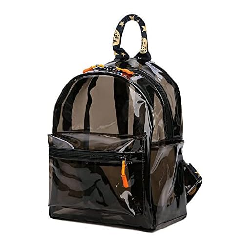 TINYAT Mochila transparente impermeable bonita bolsa para collage, conciertos, deportes, viajes y uso diario, T9061, Negro | Ya disponible en tu tienda friki favorita! En mundofriki.es!