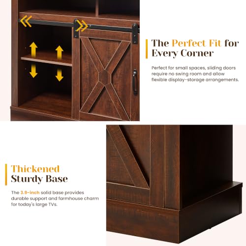 Image of RoyalCraft Farmhouse Fireplace TV Stand for 65+ Inch TV