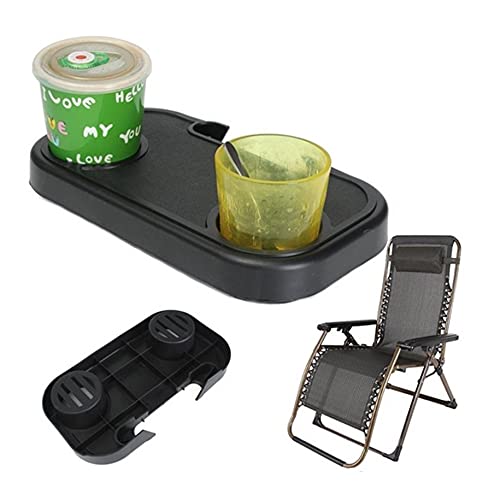 Tatoonly Chair Cup Holder For Zero Gravity Chair Cup Holder Clip On Chair Table Leisure Chair With Slot And Snack Tray - Image 7