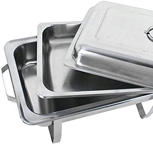 HSBAIS Speisenwärmer Buffetwärmer, Full Size Rechteckig Edelstahl Wärmebehälter mit Deckel Klappboden Chafing Dish für… – Bild 7
