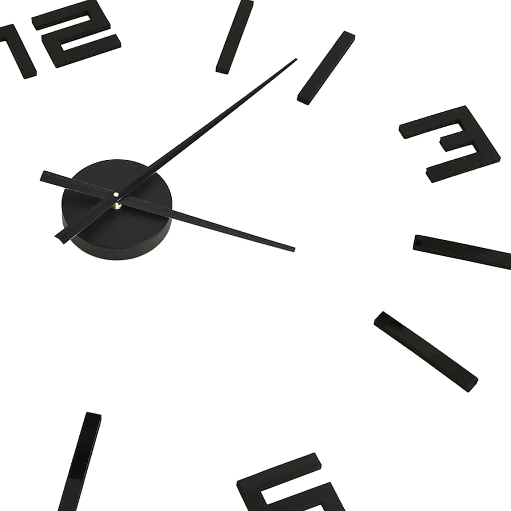Reloj de pared 3D diseño moderno negro con 100 cm de diámetro de material EVA, reloj de pared XXL para salón, dormitorio, oficina, movimiento de cuarzo silencioso, fácil montaje, decoración