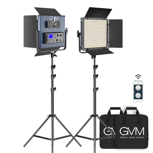 GVM 65W LED Video Light Kit with APP Control
