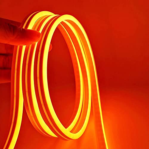 Image of DOJI 5 Meter neon Light Strip | Waterproof led Strip Lights for Decoration | neon Strip Light for Customized Name | Rope Light for Indoor, Outdoor, Gaming Room, Tv (Amber)