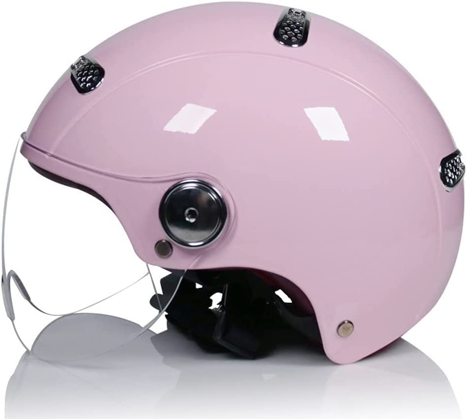 Halfhelm, Halve pethelm, Jethelm, Heren, Dames, Bromfietshelm, Unisex, Scooter, Ultra lichtgewicht, Schokbestendig, Ademend, Zweetabsorberend B,M=57-58cm