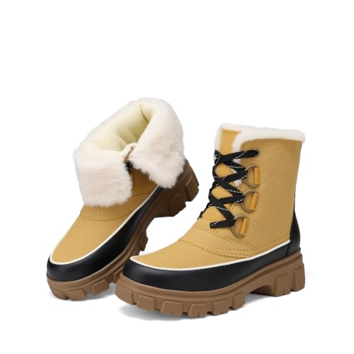 Women’s Lace Up Ankle Snow Boots - image 1