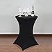 Obstal Cocktail Table Covers Stretch Spandex Black Cocktail Table Cover Cloth for Wedding, Banquet and Party (30