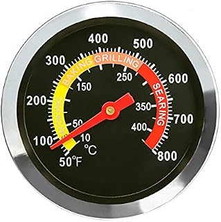 LOKHING 01T08 DIA 6 Centimeters Stainless Steel Smoker Grill BBQ Temperature Gauge Oven BBQ Thermometer Gauge