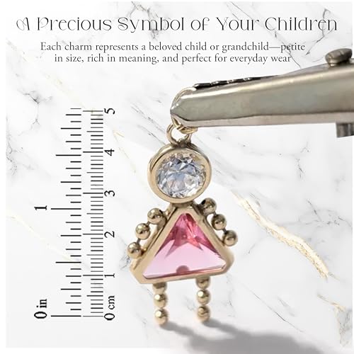 Roy Rose Jewelry 10K or 14K Yellow Gold Birthstone Kids Boy Girl Charm Pendant for Necklace - All Months4