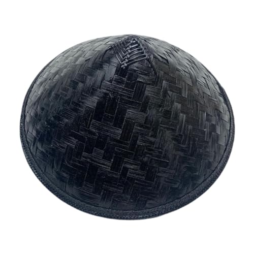 Bamboo Braided Hat Lightweight Conical Sun Hat for Summer Beach Girls Boys Asian Style Headwear- 42cm