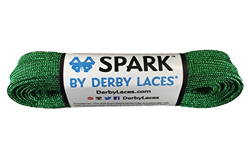 Derby laces green spark shoelace for shoes, skates, boots, roller…