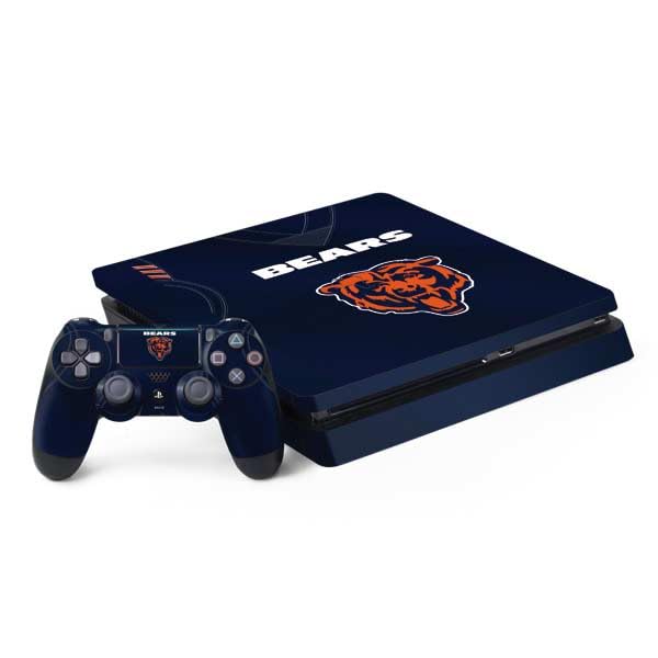 Skinit Decal Gaming Skin Compatible with PS4 Slim Bundle - Officially Licensed NFL Chicago Bears Team Jersey Design