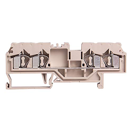SDU2.5/4, DIN Rail Terminal Block, Spring clamp, Single Level 4 Poles