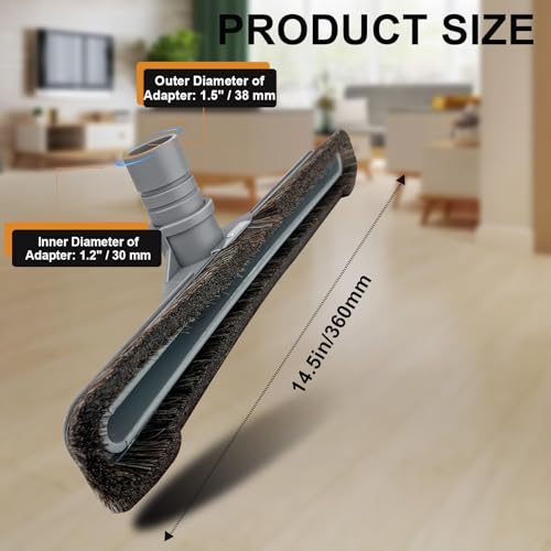 YZXQWRON Backpack Vacuum Floor Tool Set Compatible with ProTeam Vacuum & Hoover C2401, S Wand + 14" Horsehair Brush + 14" Carpet Brush, 1.5" Connection, Replacement Parts for ProTeam Backpack Vacuum by YZXQWRON - Used condition - Image 6