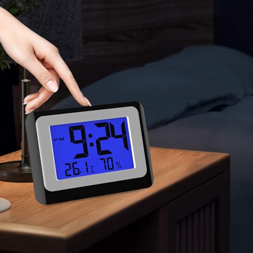 Réveil numérique grand écran avec hygromètre intérieur et installation facile - 8