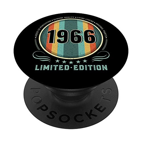 Born In 1966 Popsockets para teléfono retro, divertido cumpleaños de 1966 PopSockets PopGrip Intercambiable