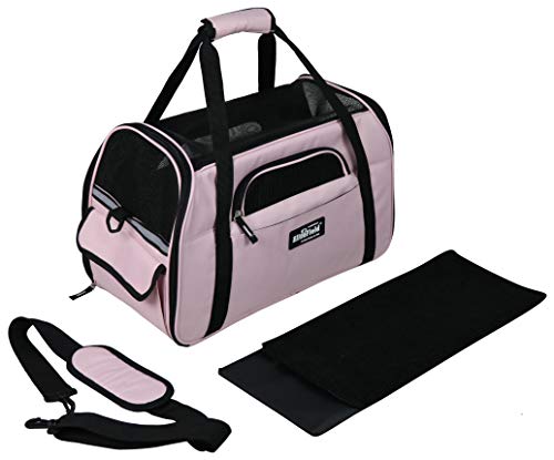 EliteField-Soft-Sided-Pet-Carrier-3-Year-Warranty-Airline-Approved-Multiple-Sizes-and-Colors-Available-Large-19-L-x-10-W-x-13-H-Pink EliteField Soft Sided Pet Carrier 3 Year Warranty Airline Approved Multiple Sizes and Colors Available Large 19 L x 10 W x 13 H Pink