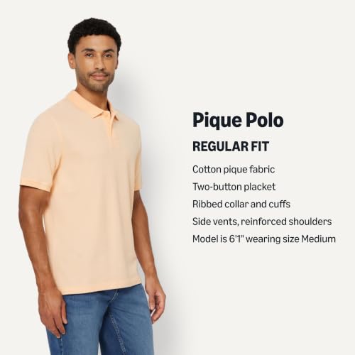 Image of Amazon Essentials Men's Regular-Fit Short Sleeve Cotton Pique Polo Shirt (Available in Big & Tall)