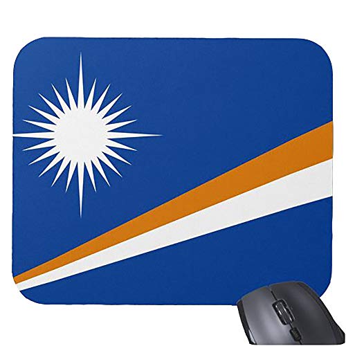 Drapeau des îles Marshall Tapis de souris Tapis de souris Dessous de verre Accessoires de bureau Blanc (240 x 200 x 4 mm) Couleur : Îles Marshall