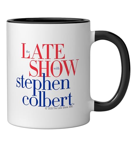 Taza de cerámica oficial Late Show with Stephen Colbert negra/blanca miniatura 2