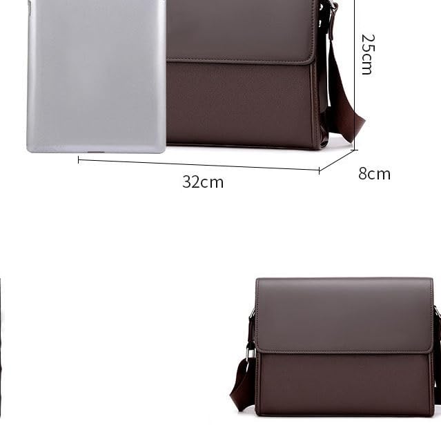 Men's Briefcase Business Shoulder Bag Long Leather Crossbody Computer Laptop Bag for Men2