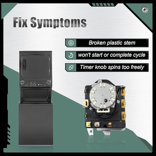 Image of Upgrade WE04X22654 Dryer Timer Compatible with GE Kenmore Dryer, Replaces WE4M521 4248297 AP5983860 PS11721520 EAP11721520 234D1296P017 TMD1TM26 PD00034552