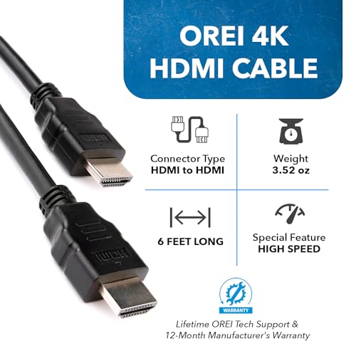 OREI 4K UHD@60Hz HDMI 2.0 Cable 6ft 10-Pack - 18Gbps, ARC/CEC, HDCP 2.2 HDR by OREI - Used condition - Image 5