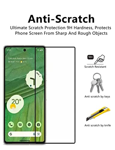 Image of Tempered Glass for Google Pixel 7 (6.1 Inch) With Installation Kit | Military-Grade Gorilla Screen Protector | Edge to Edge Coverage | Black [Pack of 1]