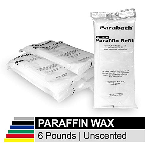 Paraffin Wax Refill by Parabath, Bulk 6 lbs of Unscented Paraffin in 1