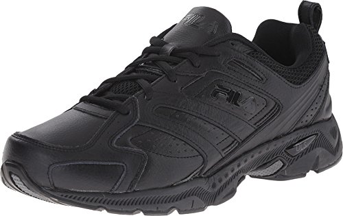 Image of Fila Men's Capture Leather Running Shoe Triple Black 9 D(M) US
