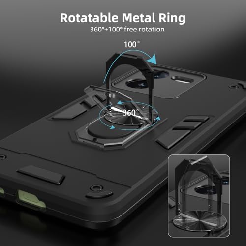 Image of NDCOM for iQOO Z9 Back Cover | Premium iQOO Z9 Cover | Durable iQOO Z9 5G Back Cover for Maximum Protection | Ring Holder Case