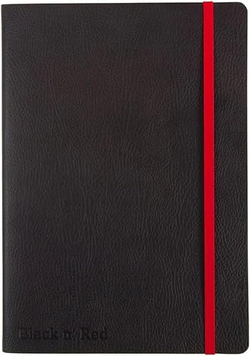 Oxford Black n' Red Business Journal A5, liniert und nummeriert, mit Feld für Datum, schwarz, rot, 144 Seiten