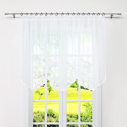 SCHOAL Scheibengardine mit Kräuselband Gardinen Küche Voile...