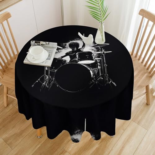 Nappe ronde imprimée batteur lavable pour table de cuisine - 4