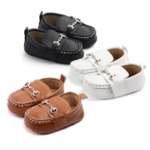 Infant Baby Boys Girls Leather Loafers Dress Shoes Newborn Oxford Flats Casual Moccasins Slip-On First Walking Boat Shoes2