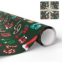 Funny 67 Edition Wrapping Paper – Meme Gift Wrap for Christmas, Secret Santa & Gag Gifts, Fun Holiday Wrapping Paper for Friends and Coworkers (Green-A 20 * 18in)
