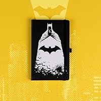 Carnet De Notes A5 Ligné Avec élastique - Motif Batman Signal - Pour école, Bureau, Journal Intime - Couverture Rigide