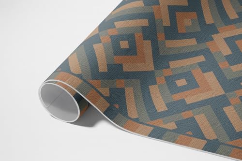 Tapis d'extérieur étanche et tapis de jardin rectangle géométrie aztèque