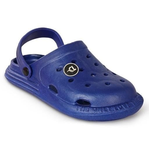blue eva solid clogs for men