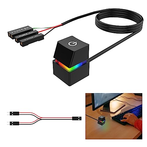 Câble D'alimentation SW PC à 2 Broches, Bouton Poussoir Marche/arrêt, Fil Commutateur D'ordinateur, 0.5m, 2 Paquets  7
