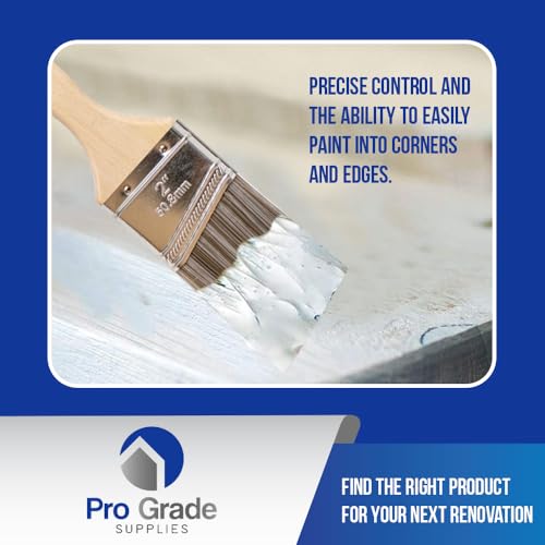 10 Pack Pro-Grade Premium Wall/Trim House Paint Brush Set Great For Professional Painter And Home Owners Painting Brushes For Cabinet Decks Fences Interior Exterior & Commercial Paintbrush. - 5