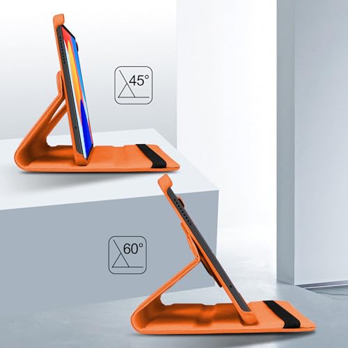 Image of TGK 360 Rotatable Smart Flip Case Cover for Redmi Pad SE 8.7 inch Tablet (Orange)